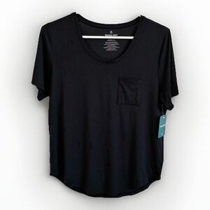 NWT Tommy John Second Skin Short Sleeve Sleep Pocket Black Shirt Womens XS NEW
